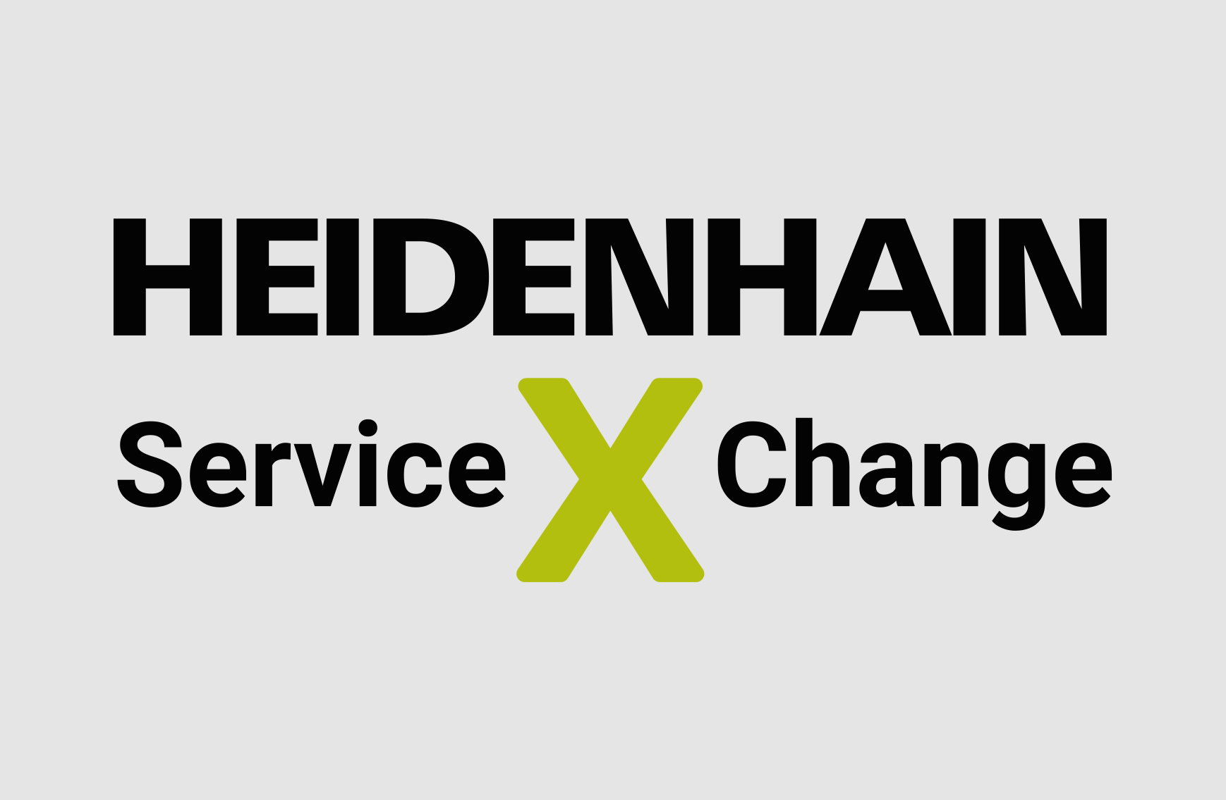 HEIDENHAIN Service X Change HEIDENHAIN Service X Change Logo auf grauem Hintergrund